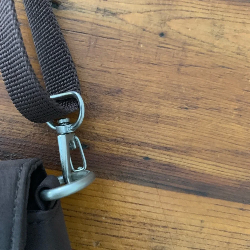 Travelon Anti Theft Mini Brown Crossbody Bag Travel Nylon